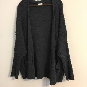 Umgee Ozark Knit Cardigan, Charcoal, Med